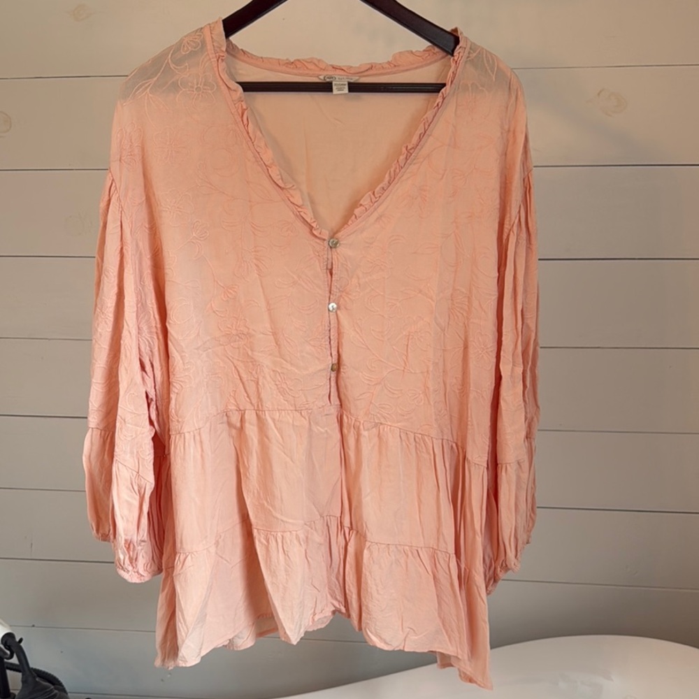 Cato 3/4 Sleeve Boxy Blouse